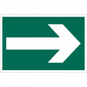 Image of Draper Arrow Right Sign 300mm 200mm Standard