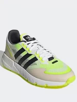 Image of adidas Originals Zx 1k Boost Shoes, White/Grey, Size 9, Men