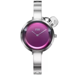 Image of Ladies Storm Storm Mera Silver Lazer Purple Alarm Chronograph Radio Controlled Watch
