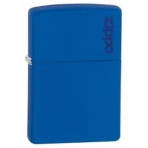 Image of Zippo Logo Royal Blue Matte Lighter