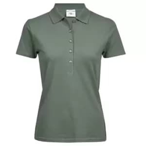 Image of Tee Jays Womens/Ladies Luxury Stretch Short Sleeve Polo Shirt (XL) (Leaf Green)