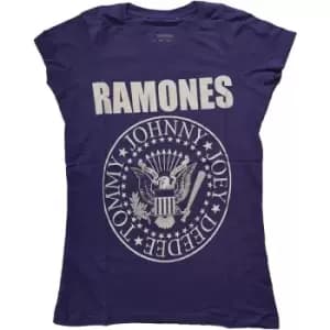 Image of Ramones - Presidential Seal Ladies Large T-Shirt - Purple