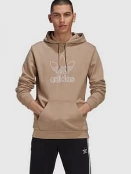 Image of Adidas Originals Trefoil Hoodie - Khaki