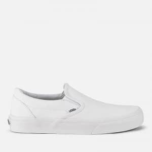Image of Vans Classic Slip-On Canvas Trainers - True White - UK 9
