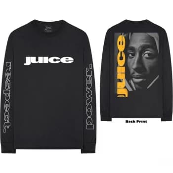 Image of Tupac - Respect Unisex Small Long Sleeved T-Shirt - Black
