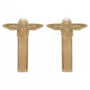 Image of 3D Bee Bar Gold Earrings