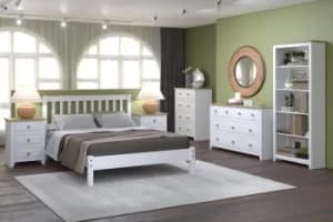 Image of Capri 6 plus 2 Drawer Large Chest of Drawers, white