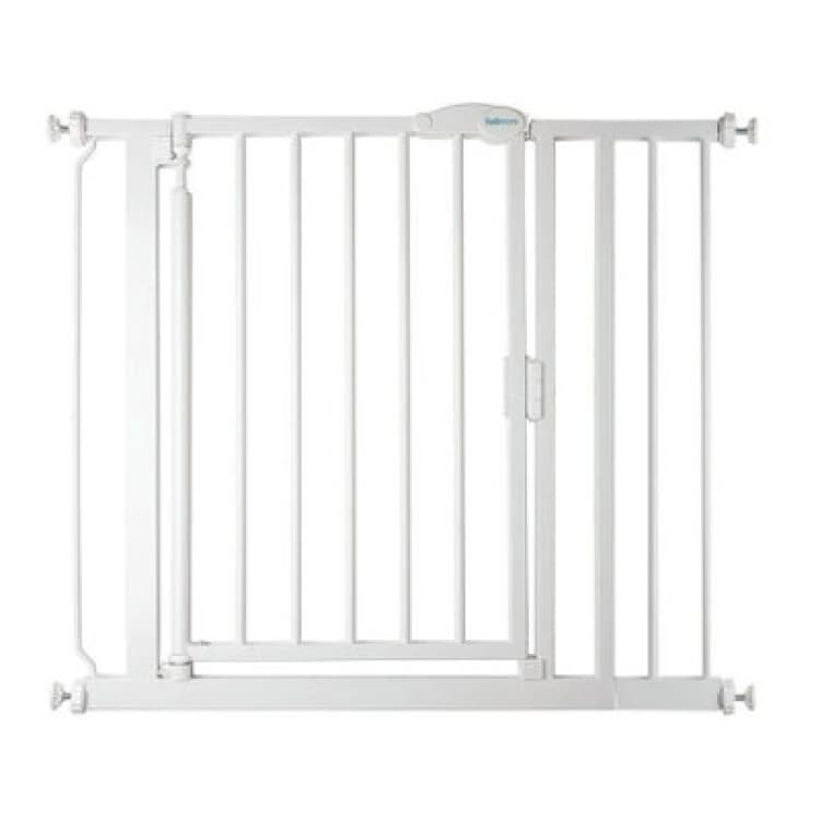 Image of Safetots Pressure Fit Self Closing Stair Gate, 89.4Cm - 96.4Cm, White, Auto Closing Baby Gate, Safety Barrier