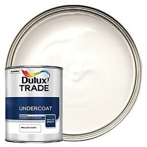 Image of Dulux Trade Undercoat Paint - Brilliant White 1L