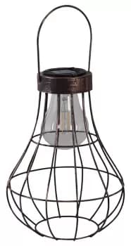Image of Solar LED Hanging Wire Lantern Garden Light - Pack of 6