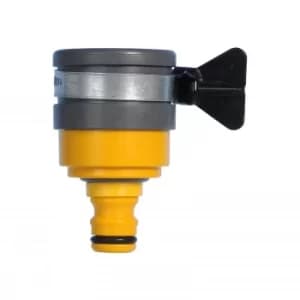 Image of Hozelock Round Mixer Tap Hose Pipe Connector 24mm