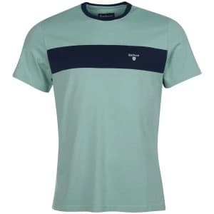 Image of Barbour Mens Seaford Panel Tee Faded Apple Large