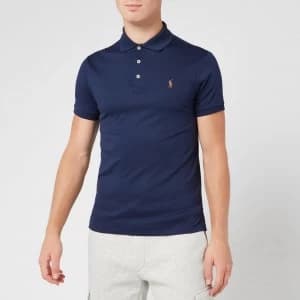 Image of Polo Ralph Lauren Mens Slim Fit Soft Touch Polo Shirt - French Navy - L