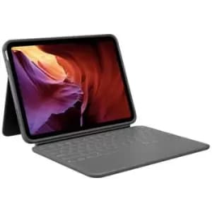 Image of Logitech Rugged Folio BookCase Compatible with Apple series: iPad 10.9 (10th Gen) Black