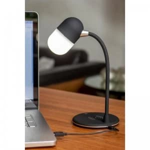 Image of Groov-e Apollo LED Lamp with Wireless Charging Pad and Bluetooth ...
