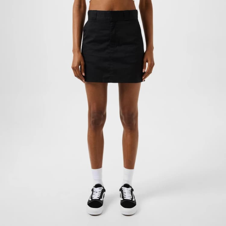 Image of Dickies Womens Mid Rise Clasp Mini Skirt Black female 30