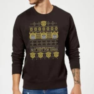 Image of Bumblebee Classic Ugly Knit Christmas Sweatshirt - Black