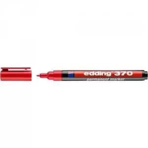Image of Edding 370 Permanent Marker Bullet Tip 1mm Line Red Pack 10 75601ED