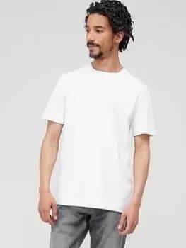 Image of Calvin Klein Crinkle Ottoman T-Shirt - White, Size L, Men