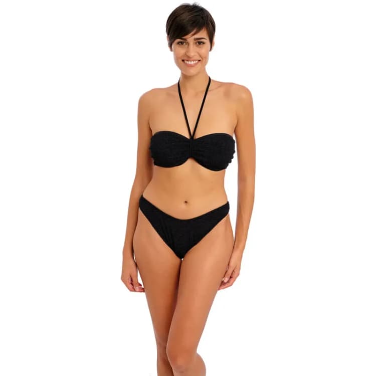 Image of Freya Womens underwired bandeau bra Freya Ibiza Waves Noir Female 85G
