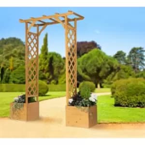Image of Greenhurst Wooden Arch And Planters