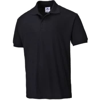 Image of Portwest - B210 - Black Sz XS Naples Polo Shirt Workwear Corporate Wear