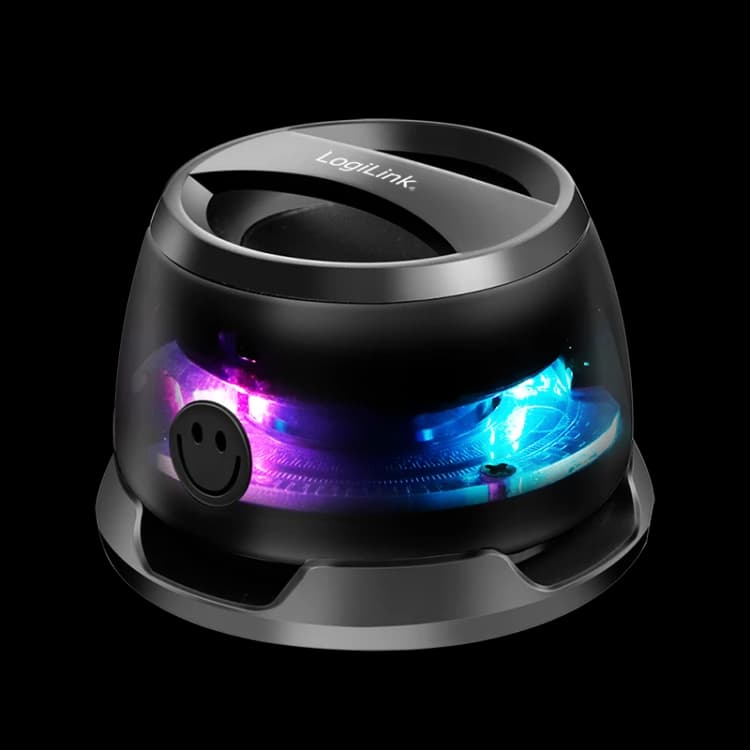 Image of LogiLink Speaker. portable. magnetic suction. LED. BT 5.4. TWS. black
