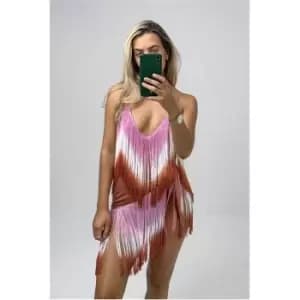 Image of I Saw It First Orange Ombre Tassel Tie Side Beach Skirt - Orange
