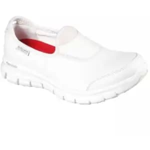 Image of Skechers - Womens Sure Track Slip Resistant Slip On Work Shoe (3 uk) (White) - White