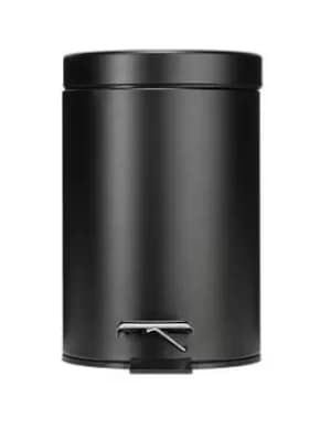 Image of Croydex Matt Black 3 Litre Pedal Bin