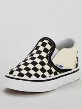 Image of Vans Classic Checkerboard Slip-on, Black/White, Size 8