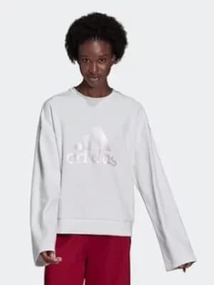 Image of adidas X Zoe Saldana Sweatshirt, White, Size L, Women