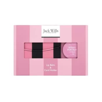 Image of Jack Wills Cardholder and Lip Balm Gift Set - Pink