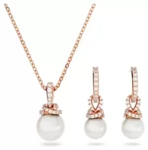 Image of Swarovski 5672835 Originally Necklace and Earrings Set Rose Jewellery