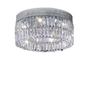 Image of Prisma Designer Crystal Ceiling Light Polished Chrome, 6x G9