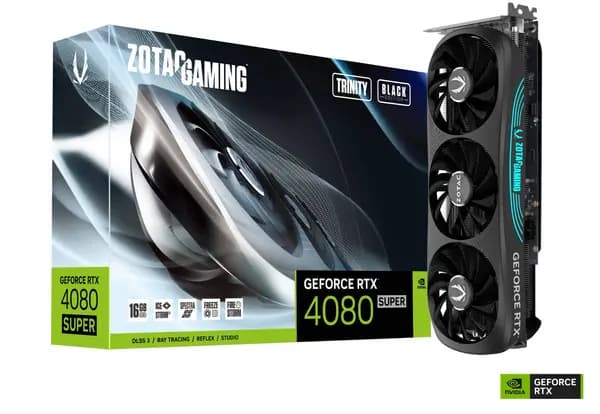 Image of Zotac Nvidia RTX 4080 SUPER Trinity Black Edition 16GB GDDR6 Graphics Card