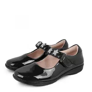 Image of Lelli Kelly Patent Strap Boots - Black Patent, Size 8 Younger