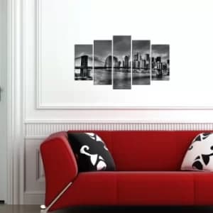 Image of 5BRMDF-1 Multicolor Decorative MDF Painting (5 Pieces)