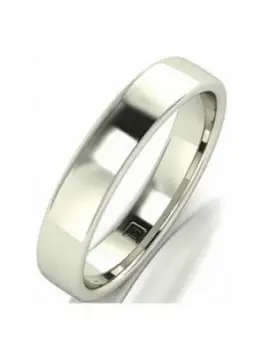 Image of Love GOLD Lady Lynsey 9ct Rose Gold 4mm Heavy Weight Wedding Band, White Gold, Size P, Women