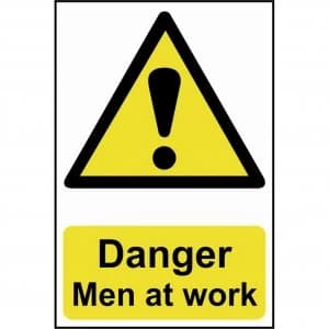 Image of Scan Danger Men At Work Sign 200mm 300mm Standard