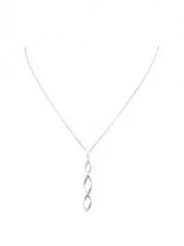 Image of Simply Silver Sterling Silver 925 Cubic Zirconia Wrapped In Love Pendant