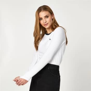 Image of Jack Wills Trinkey Long Sleeve Ringer T-Shirt - White