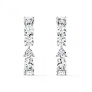 Image of Swarovski Tennis Deluxe White Crystal Dropper Earrings 5563322