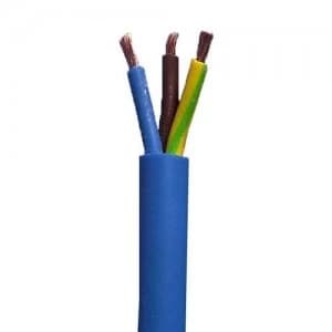 Image of Zexum 2.5mm 3 Core Arctic Grade Flex Cable Blue Round 3183AG - 1 Meter