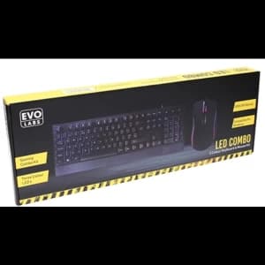 Image of Evo Labs LED Combo 3 Colour LED USB Gaming Keyboard & Mouse Set
