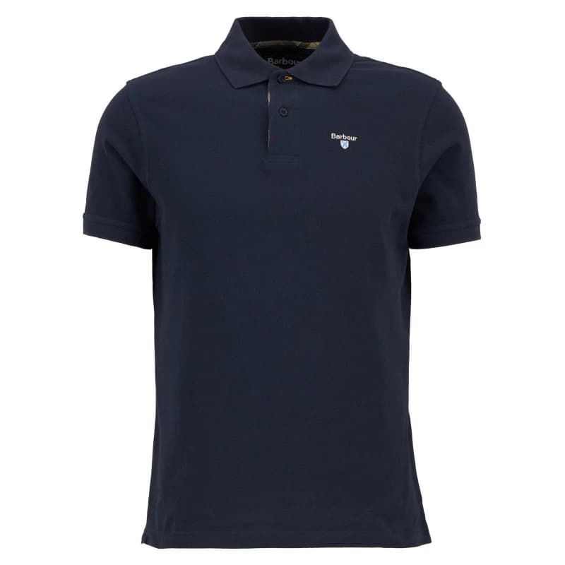 Image of Barbour Tartan Pique Polo Shirt - Blue Blue M