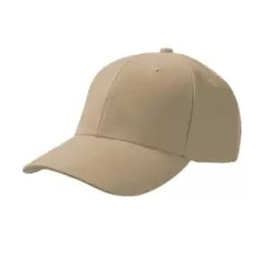 Image of Atlantis Pilot Premium Brush Cotton 6 Panel Cap (One Size) (Khaki)