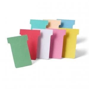 Image of Nobo T Cards Size 2 White Pack of 100 T Cards 32938900