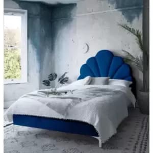 Image of Hendo Bed Double Plush Velvet Blue