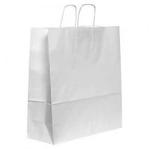 Image of Purely Packaging Vita Twist Handle Paper Bag 450 (W) x 480 (H) x 170 (D) mm White Pack of 150